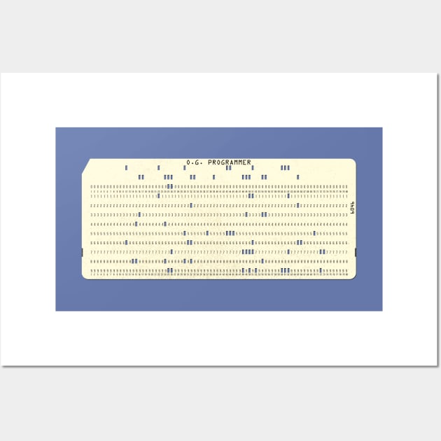 Computer Punch Card (horizontal) Wall Art by GloopTrekker